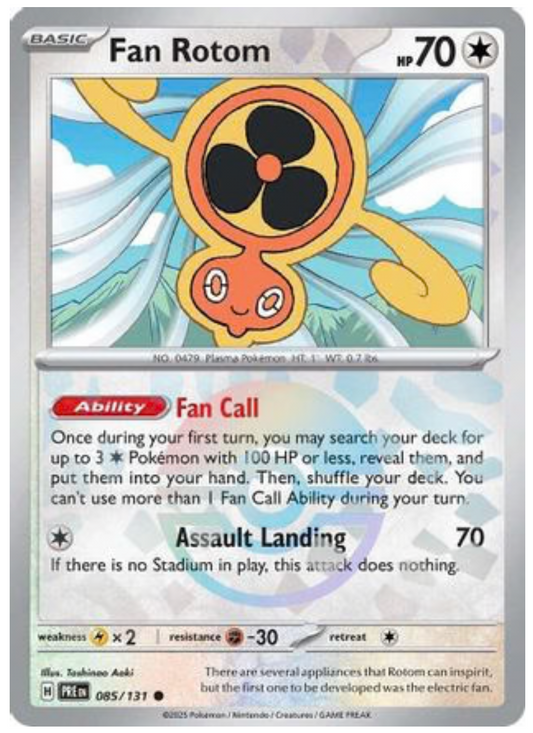 FAN ROTOM (POKE BALL PATTERN) (85) COMMON HOLOFOIL