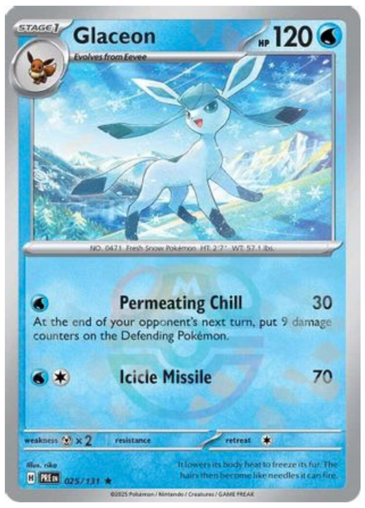 GLACEON (MASTER BALL PATTERN) (25) RARE CLASSIC HOLOFOIL