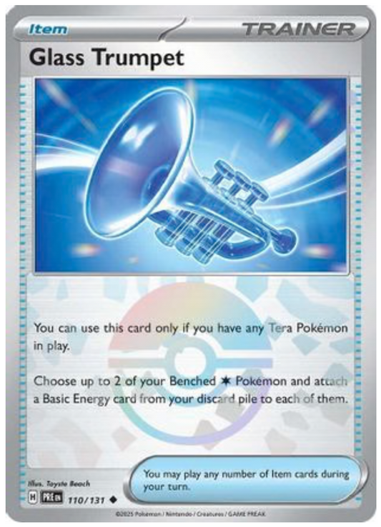 GLASS TRUMPET (POKE BALL PATTERN) (110) UNCOMMON HOLOFOIL