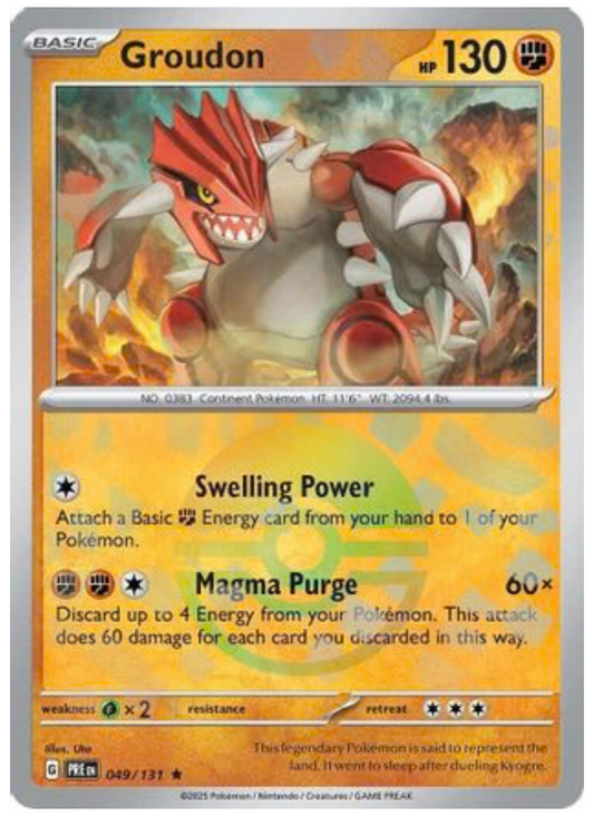 GROUDON (POKE BALL PATTERN) (49) RARE CLASSIC HOLOFOIL