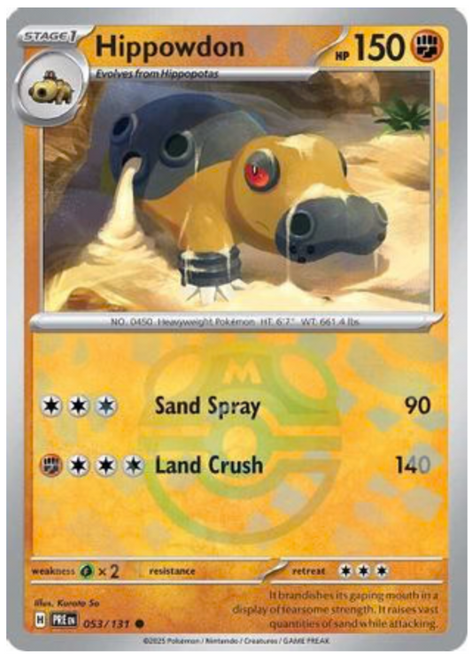 HIPPOWDON (MASTER BALL PATTERN) (53) COMMON HOLOFOIL