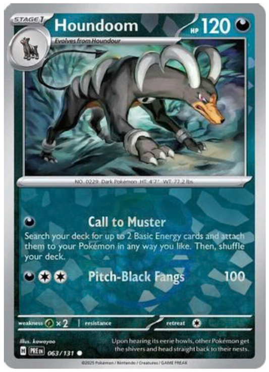 HOUNDOOM (MASTER BALL PATTERN) (63) COMMON HOLOFOIL