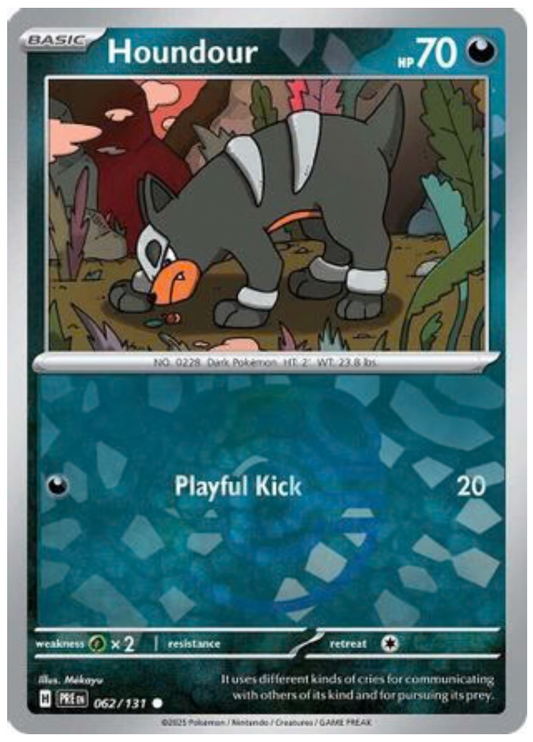HOUNDOUR (MASTER BALL PATTERN) (62) COMMON HOLOFOIL