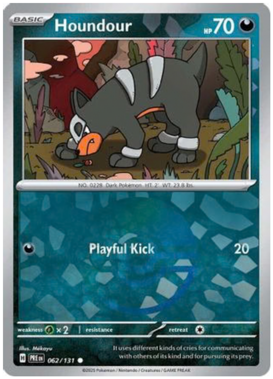 HOUNDOUR (POKE BALL PATTERN) (62) COMMON HOLOFOIL