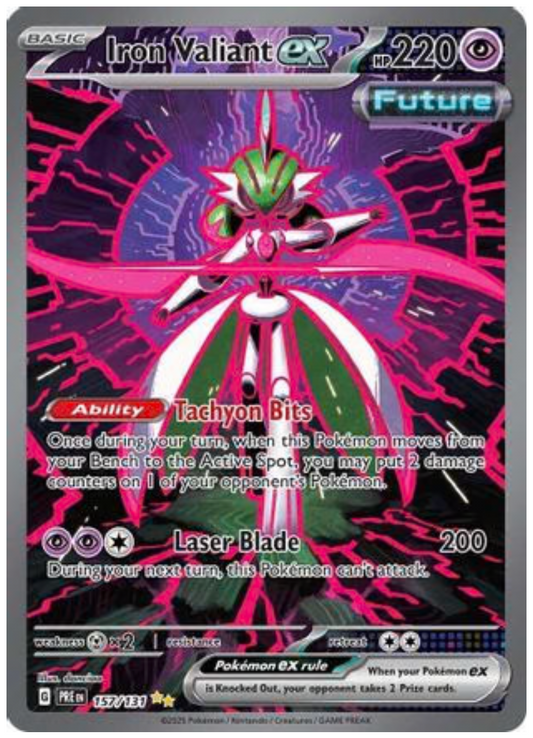 IRON VALIANT EX (157) SPECIAL ILLUSTRATION RARE HOLOFOIL