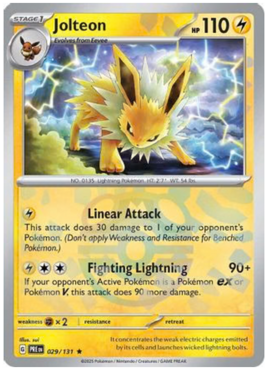 JOLTEON (MASTER BALL PATTERN) (29) RARE CLASSIC HOLOFOIL