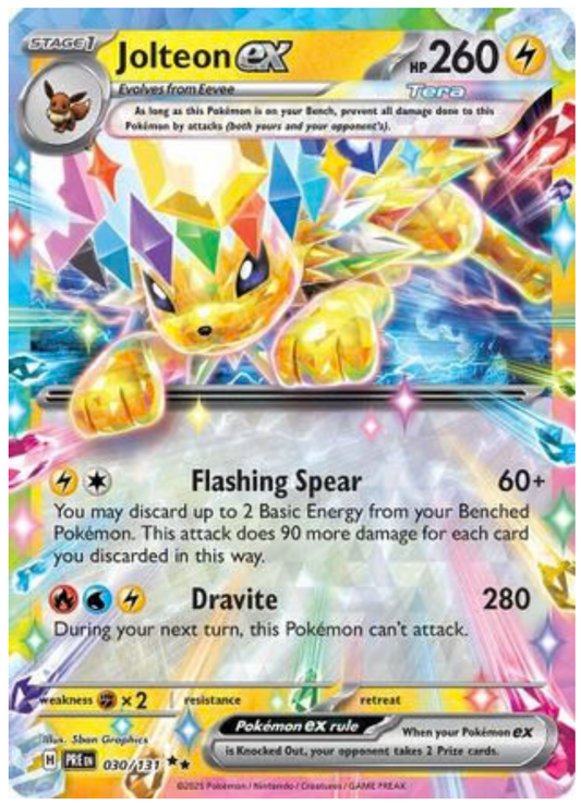 JOLTEON EX - 030/131 (30) DOUBLE RARE HOLOFOIL