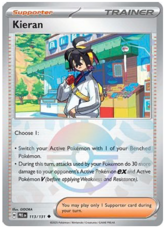 KIERAN - 113/131 (POKE BALL PATTERN) (113) UNCOMMON HOLOFOIL