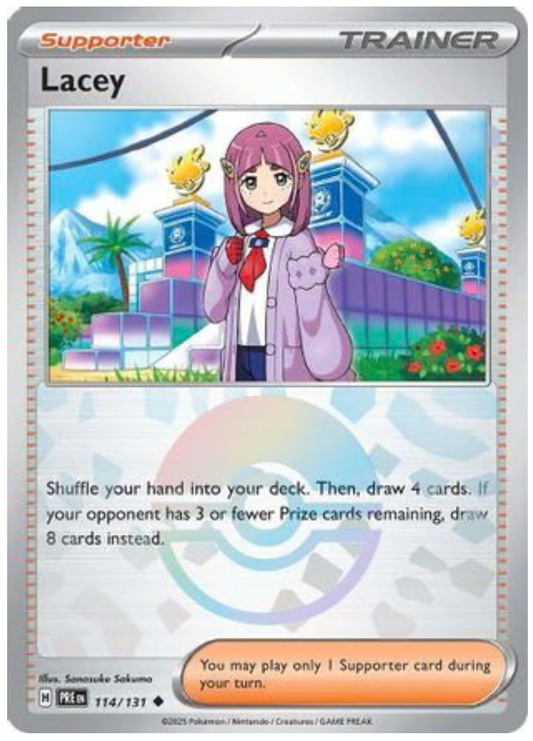 LACEY - 114/131 (POKE BALL PATTERN) (114) UNCOMMON HOLOFOIL