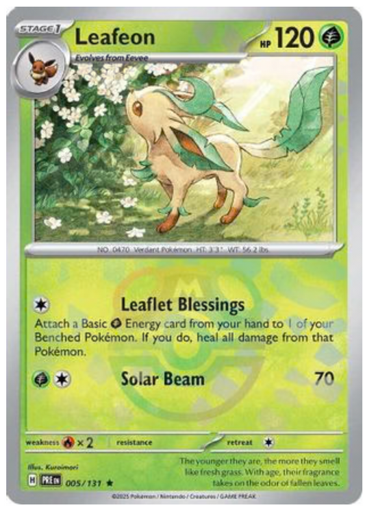 LEAFEON (MASTER BALL PATTERN) (5) RARE CLASSIC HOLOFOIL