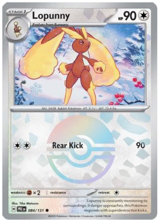 LOPUNNY (POKE BALL PATTERN) (84) COMMON HOLOFOIL