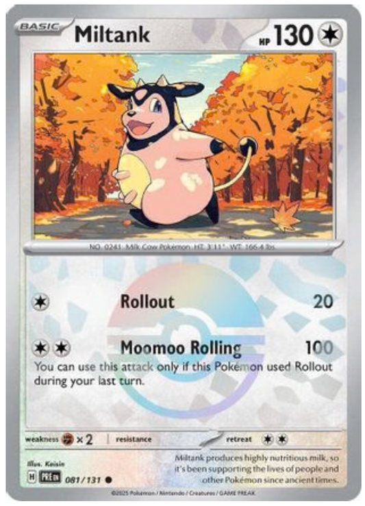 MILTANK (POKE BALL PATTERN) (81) COMMON HOLOFOIL