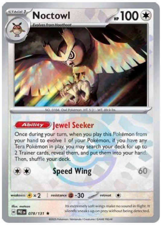 NOCTOWL (POKE BALL PATTERN) (78) RARE CLASSIC HOLOFOIL