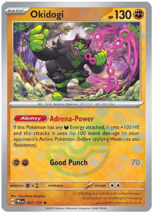 OKIDOGI (POKE BALL PATTERN) (57) RARE CLASSIC HOLOFOIL