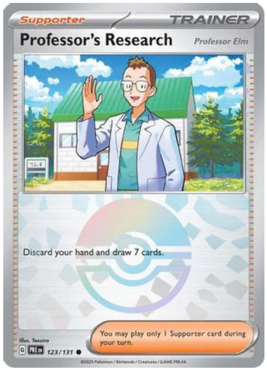 PROFESSOR'S RESEARCH [PROFESSOR ELM] (POKE BALL PATTERN) (123) COMMON HOLOFOIL
