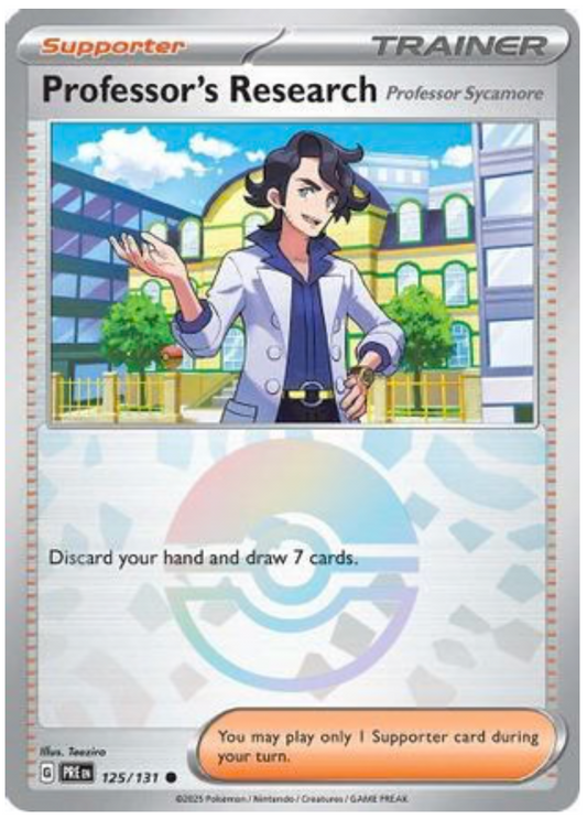 PROFESSOR'S RESEARCH [PROFESSOR SYCAMORE] (POKE BALL PATTERN) (125) COMMON HOLOFOIL