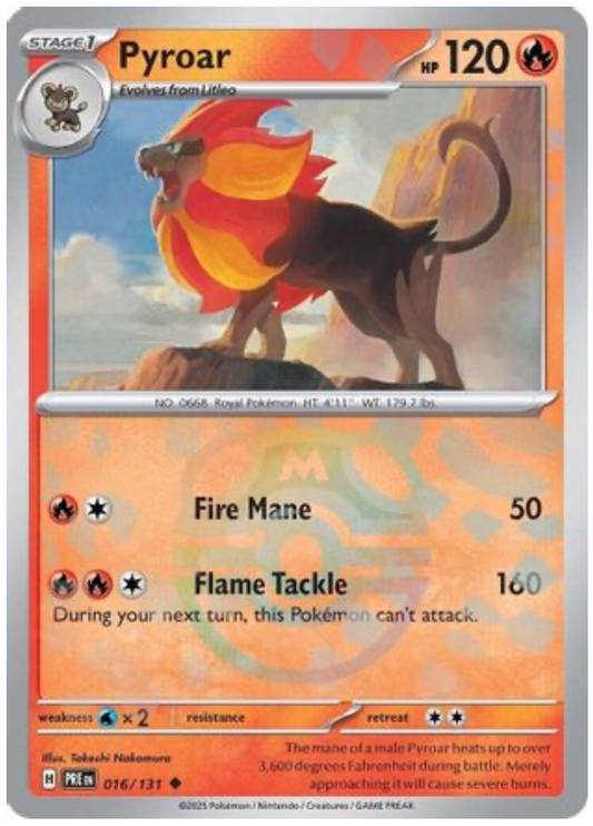 PYROAR (MASTER BALL PATTERN) (16) UNCOMMON HOLOFOIL