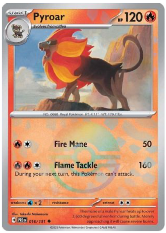 PYROAR (POKE BALL PATTERN) (16) UNCOMMON HOLOFOIL