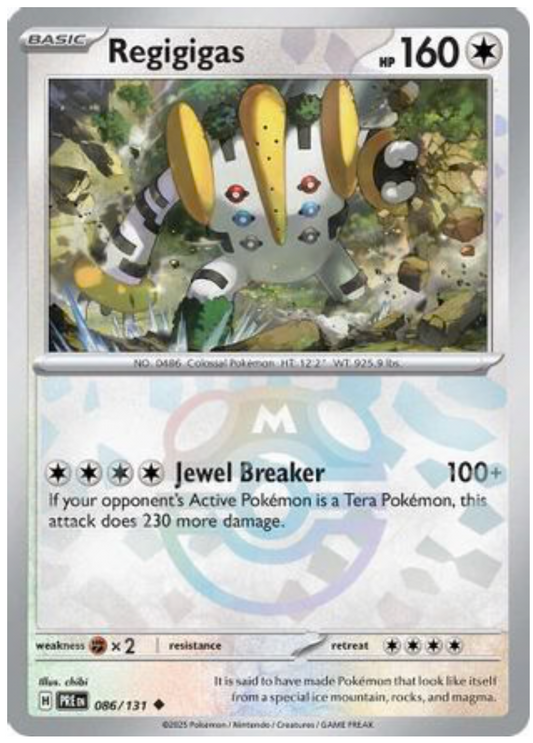 REGIGIGAS (MASTER BALL PATTERN) (86) UNCOMMON HOLOFOIL
