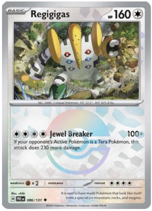 REGIGIGAS (POKE BALL PATTERN) (86) UNCOMMON HOLOFOIL