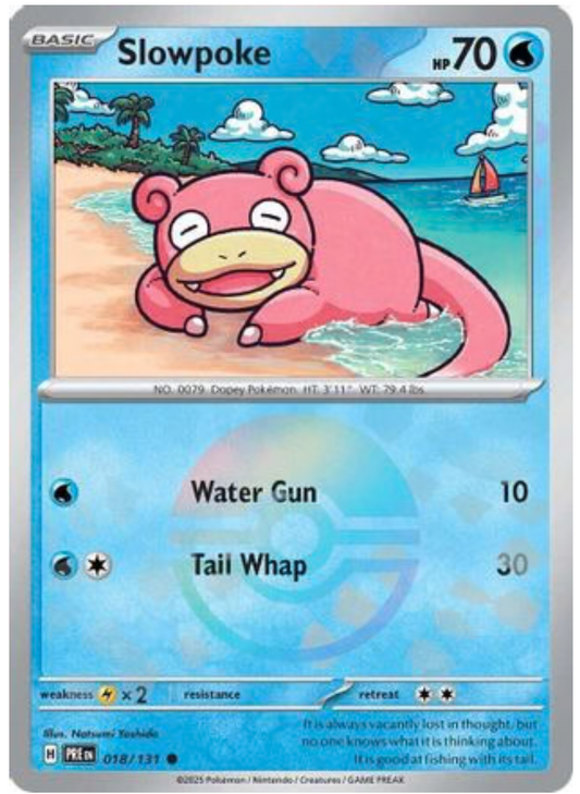 SLOWPOKE (POKE BALL PATTERN) (18) COMMON HOLOFOIL