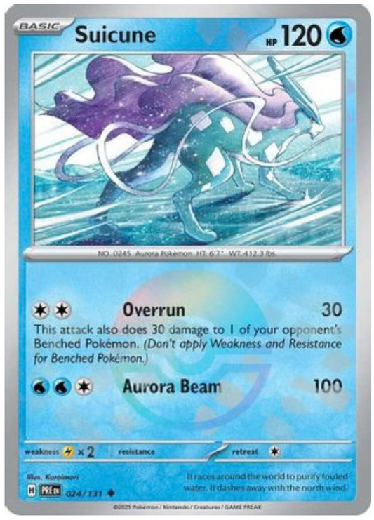 SUICUNE (POKE BALL PATTERN) (24) UNCOMMON HOLOFOIL