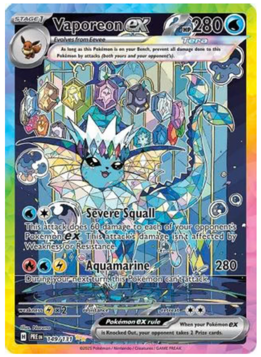 VAPOREON EX - 149/131 (149) SPECIAL ILLUSTRATION RARE HOLOFOIL