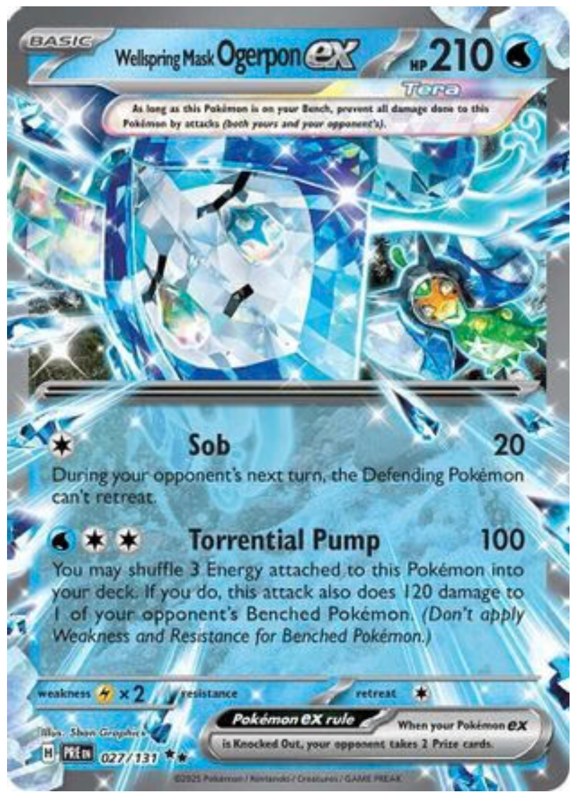 WELLSPRING MASK OGERPON EX - 027/131 (27) DOUBLE RARE HOLOFOIL