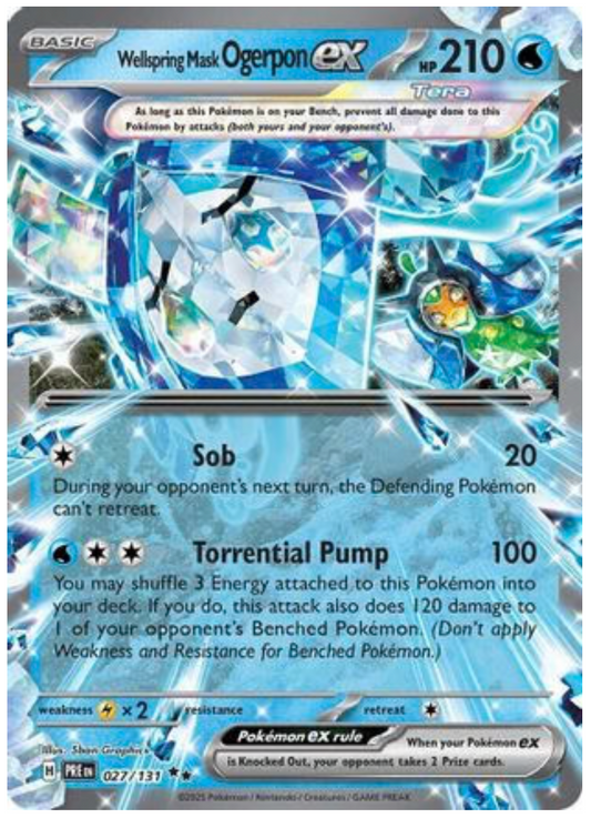 WELLSPRING MASK OGERPON EX - 027/131 (27) DOUBLE RARE HOLOFOIL