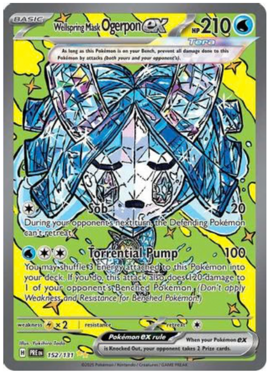 WELLSPRING MASK OGERPON EX - 152/131 (152) SPECIAL ILLUSTRATION RARE HOLOFOIL
