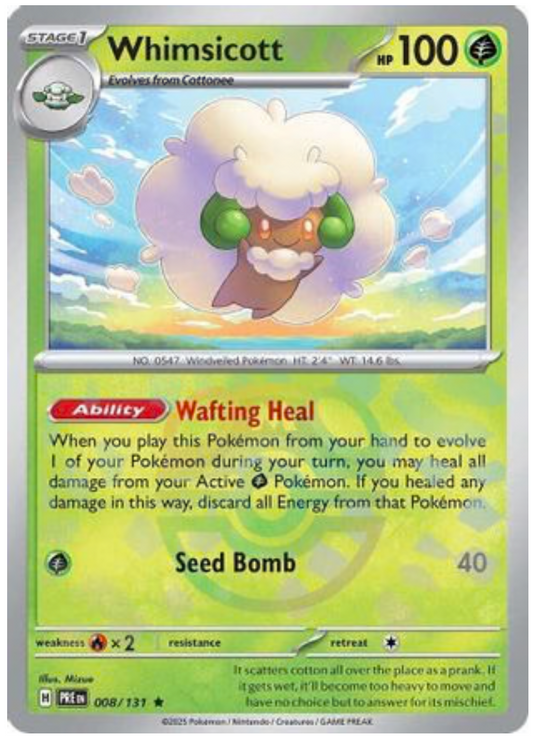 WHIMSICOTT (MASTER BALL PATTERN) (8) RARE CLASSIC HOLOFOIL
