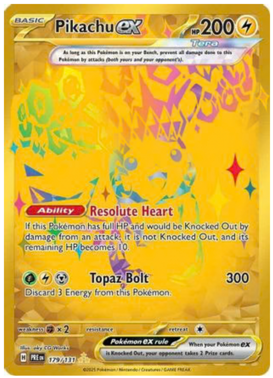 PIKACHU EX - 179/131 (179) HYPER RARE HOLOFOIL